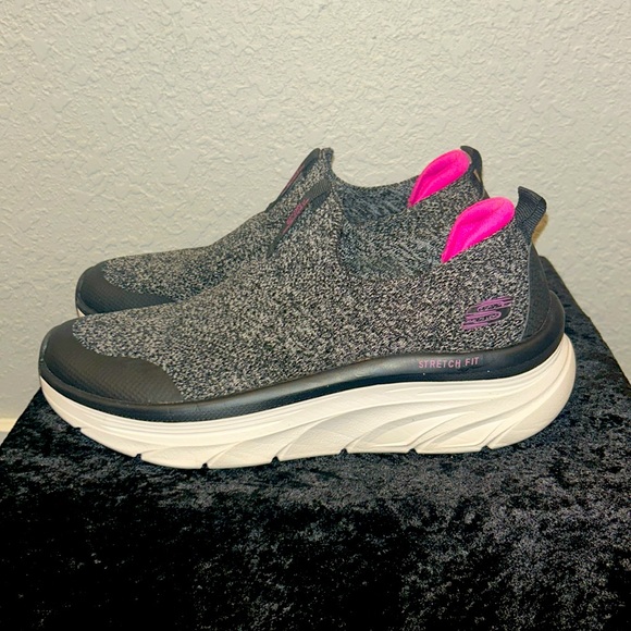 Skechers Gray and Pink Women's Sneakers - Picture 1 of 6
